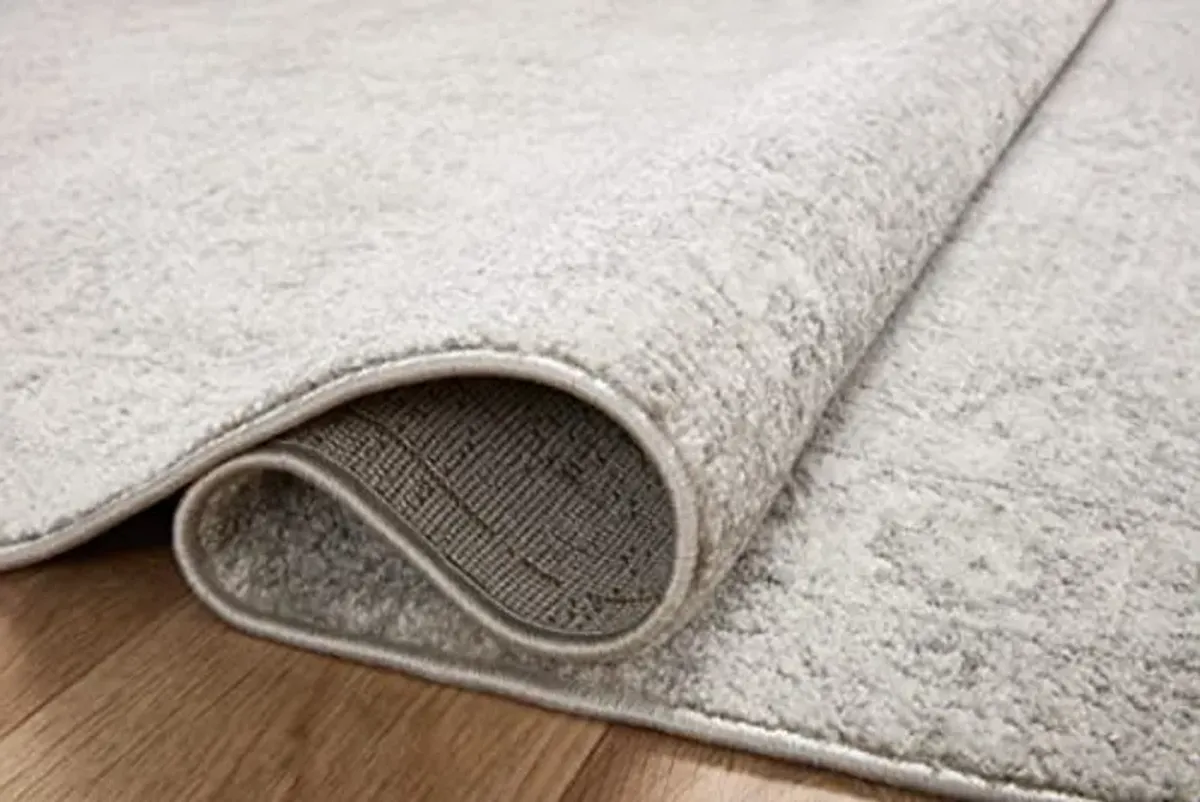 Loloi Odette Collection 2'-3" x 3'-10" Accent Rug in Silver/Ivory - Designer Long Runner Rug, Neutral Runner Rug for Hallways & Entryways, High-Traffic Area Rug