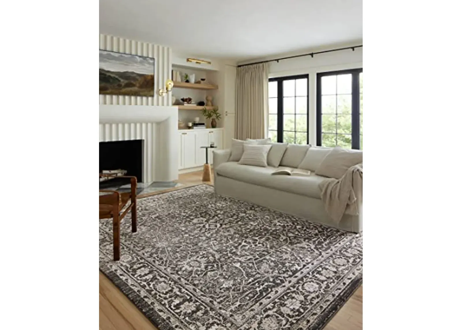 Loloi II Odette Charcoal/Silver 2'-7" x 16'-0" Runner Rug