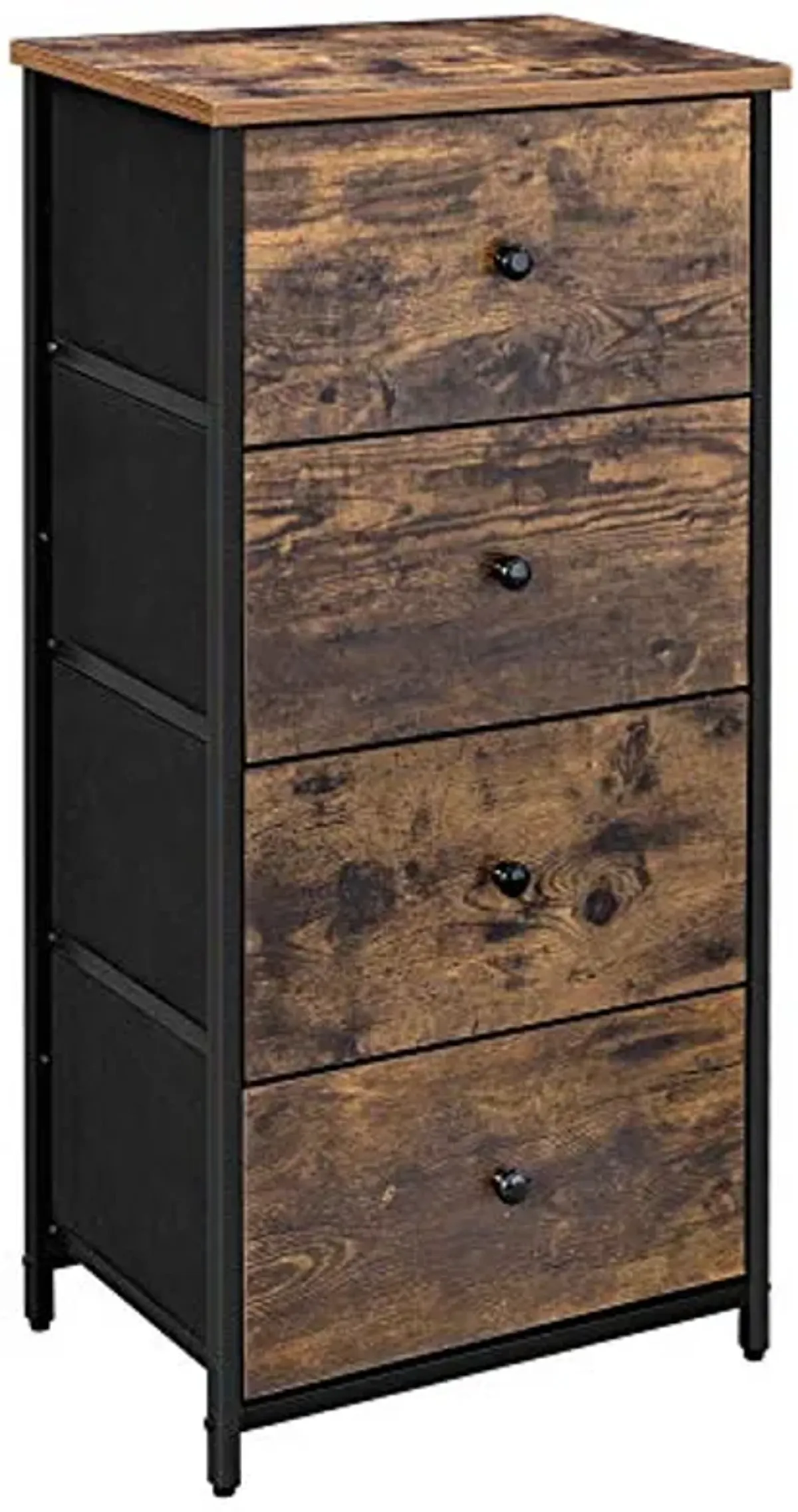 SONGMICS Storage Solutions Bundle with 4-Drawer Dresser (ULGS04H) and 6-Drawer Dresser (ULGS23H) | Rustic Brown and Black