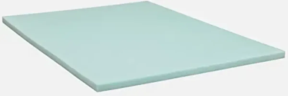 Beautyrest Thermagel Deluxe Cooling Pressure-Relieving Memory Foam Mattress Topper, Twin XL, 2-Inch Blue