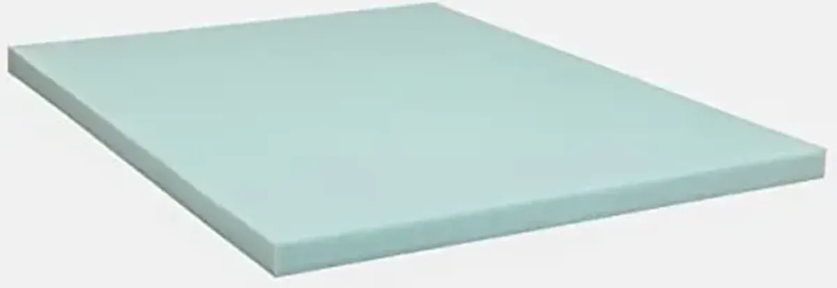 Beautyrest Thermagel Deluxe Cooling Pressure-Relieving Memory Foam Mattress Topper, Full, 3-Inch, Blue