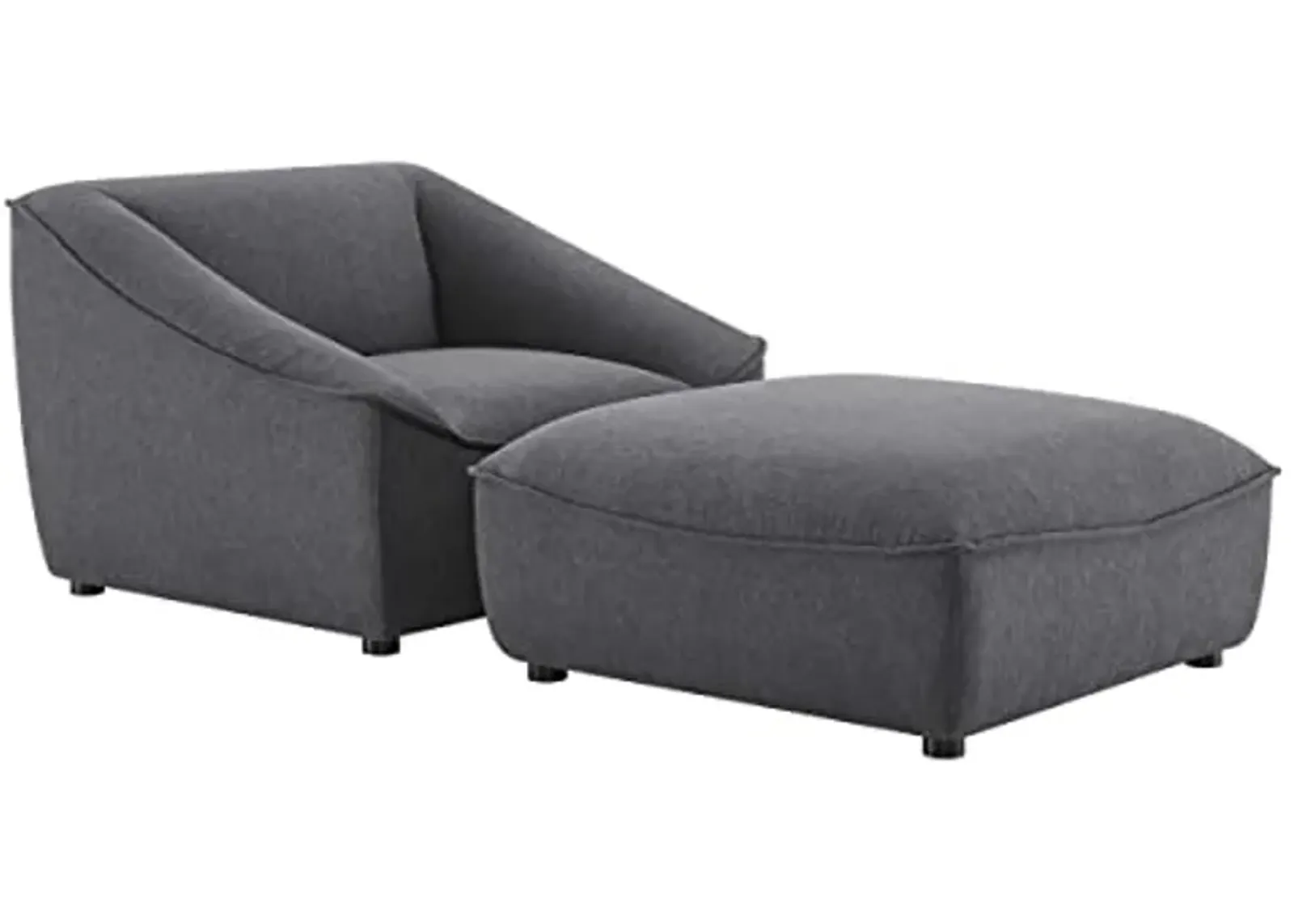 Modway Furniture EEI-5412-CHA Comprise Living Room Set Charcoal - 2 Piece