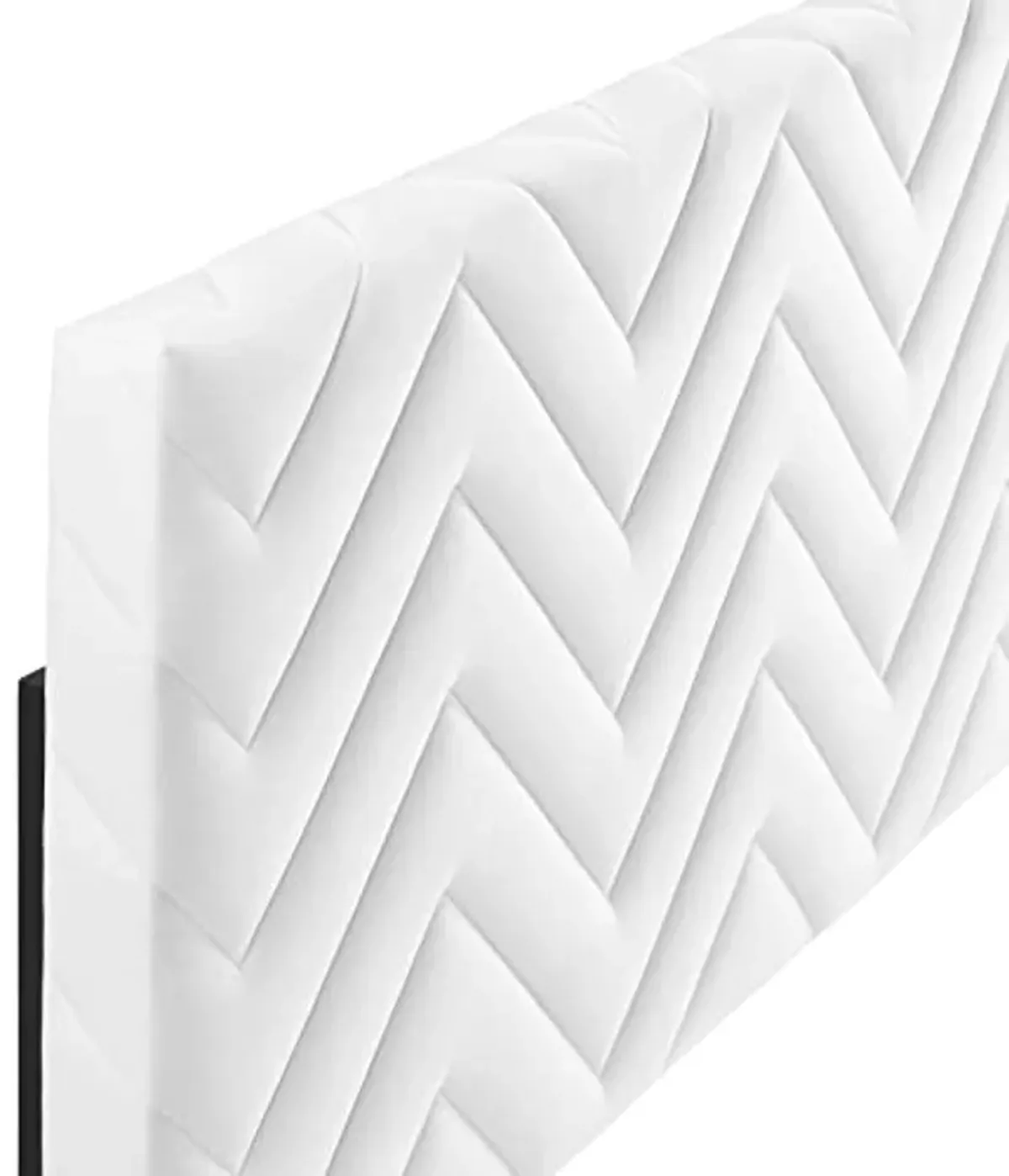 Modway MOD-6659-WHI Mercy Chevron Tufted Performance Velvet Full/Queen Headboard, White