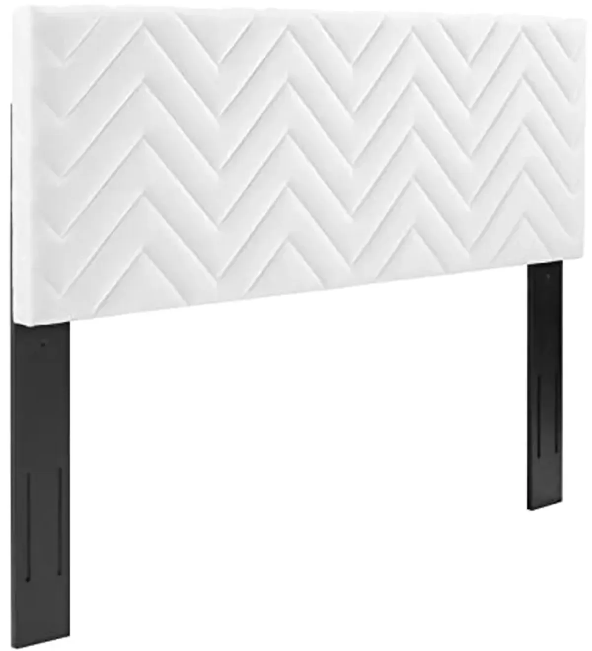 Modway MOD-6659-WHI Mercy Chevron Tufted Performance Velvet Full/Queen Headboard, White