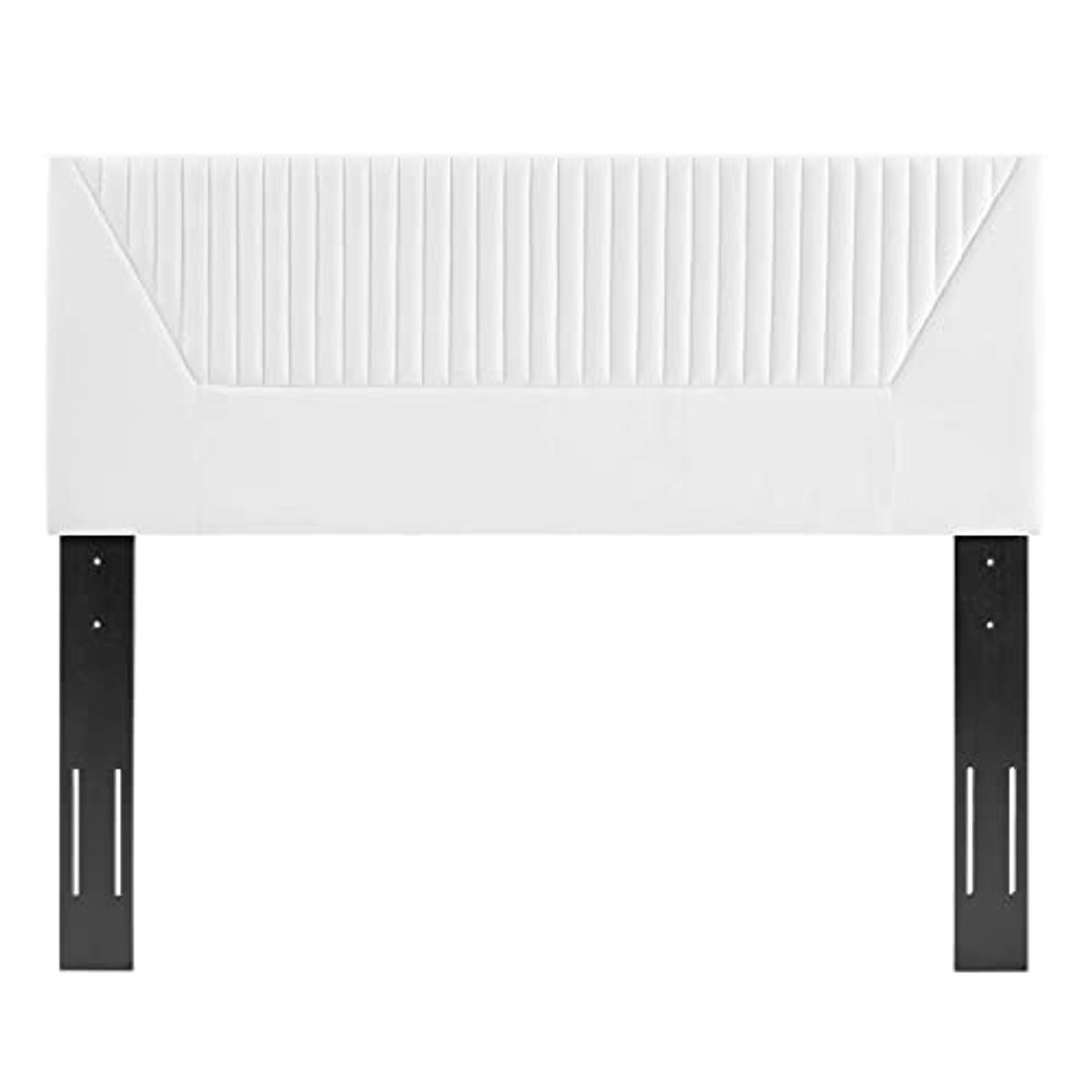 Modway MOD-6667-WHI Patience Channel Tufted Performance Velvet Twin Headboard, White