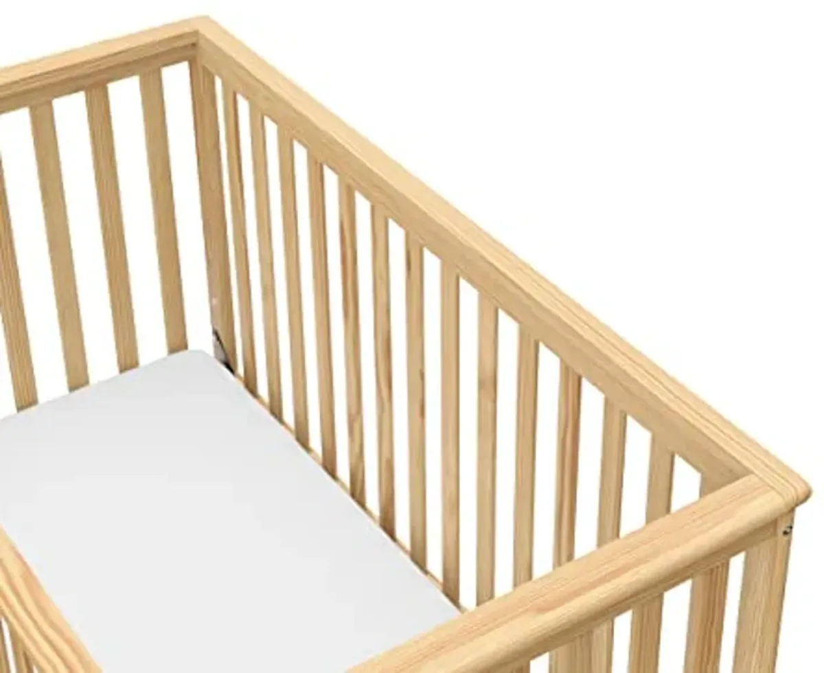 Storkcraft Hillcrest 4-in-1 Convertible Crib (Natural) - Converts to Daybed, Toddler Bed, and Full-Size Bed, Fits Standard Full-Size Crib Mattress, Adjustable Mattress Support Base