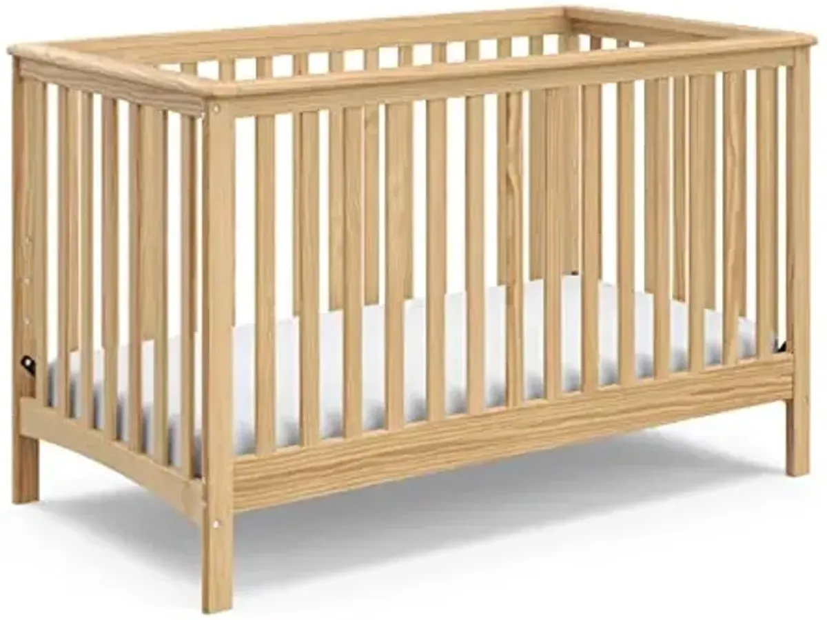 Storkcraft Hillcrest 4-in-1 Convertible Crib (Natural) - Converts to Daybed, Toddler Bed, and Full-Size Bed, Fits Standard Full-Size Crib Mattress, Adjustable Mattress Support Base