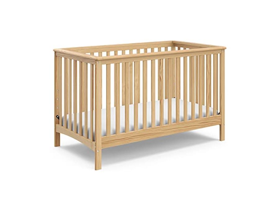 Storkcraft Hillcrest 4-in-1 Convertible Crib (Natural) - Converts to Daybed, Toddler Bed, and Full-Size Bed, Fits Standard Full-Size Crib Mattress, Adjustable Mattress Support Base