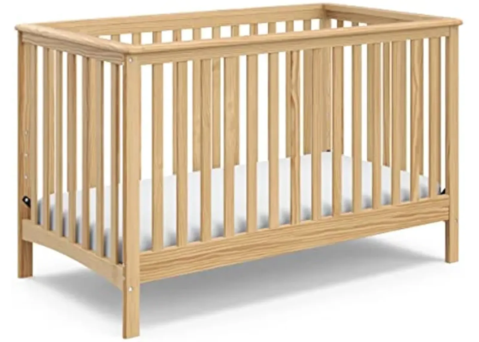 Storkcraft Hillcrest 4-in-1 Convertible Crib (Natural) - Converts to Daybed, Toddler Bed, and Full-Size Bed, Fits Standard Full-Size Crib Mattress, Adjustable Mattress Support Base