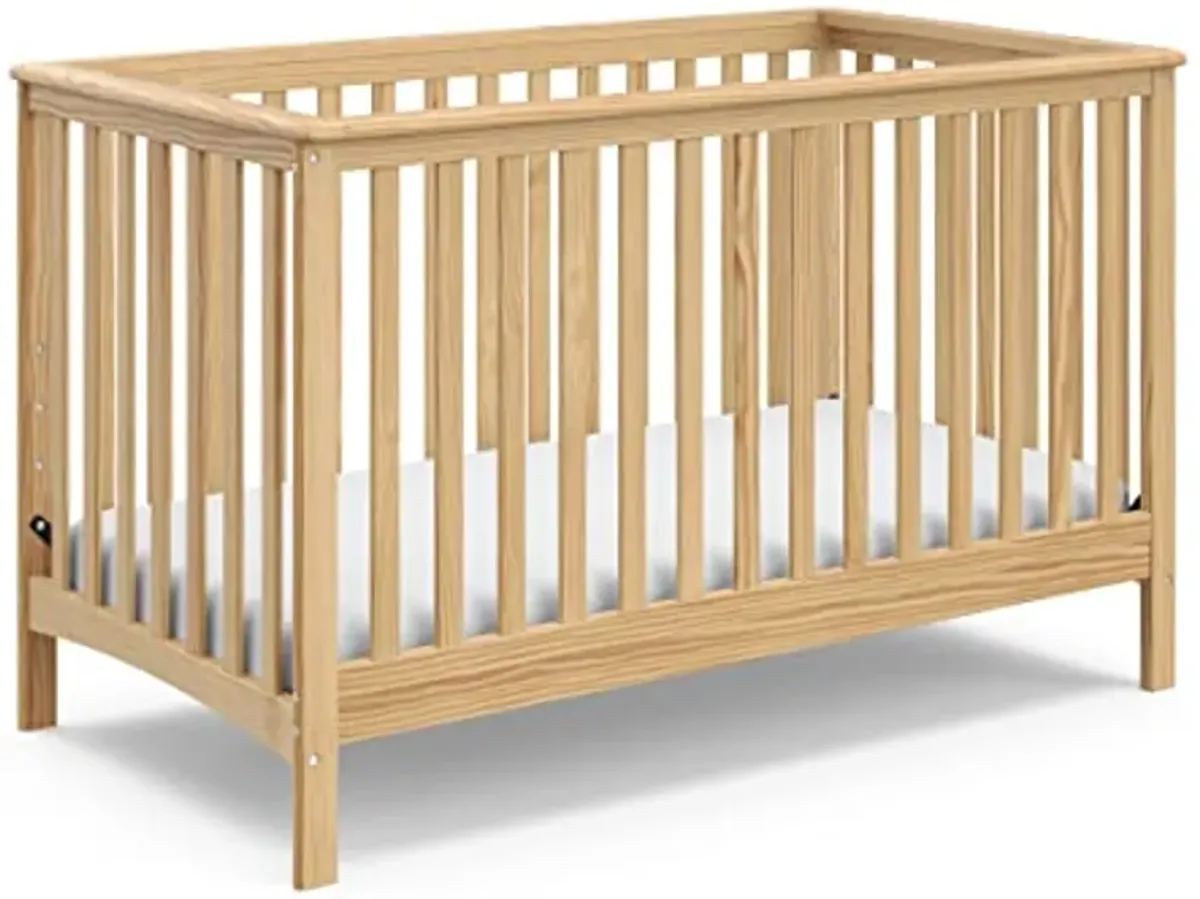 Storkcraft Hillcrest 4-in-1 Convertible Crib (Natural) - Converts to Daybed, Toddler Bed, and Full-Size Bed, Fits Standard Full-Size Crib Mattress, Adjustable Mattress Support Base