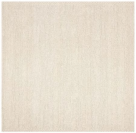 Safavieh Natura Collection 12' Square Ivory NAT620A Handmade Contemporary Farmhouse Wool Area Rug