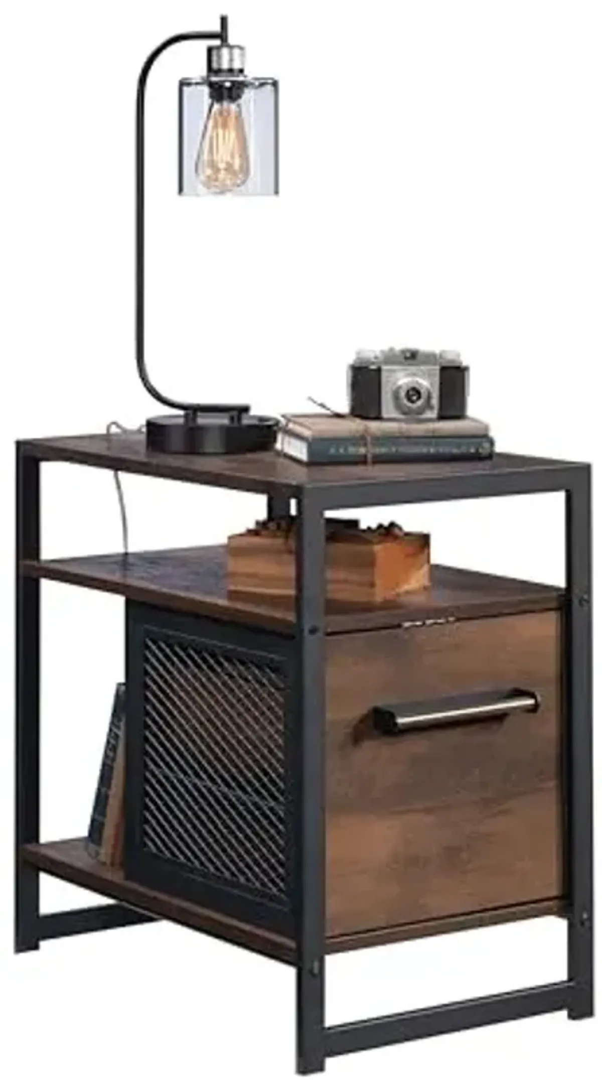 Sauder Briarbrook Small Side Table with Drawer, Barrel Oak Finish