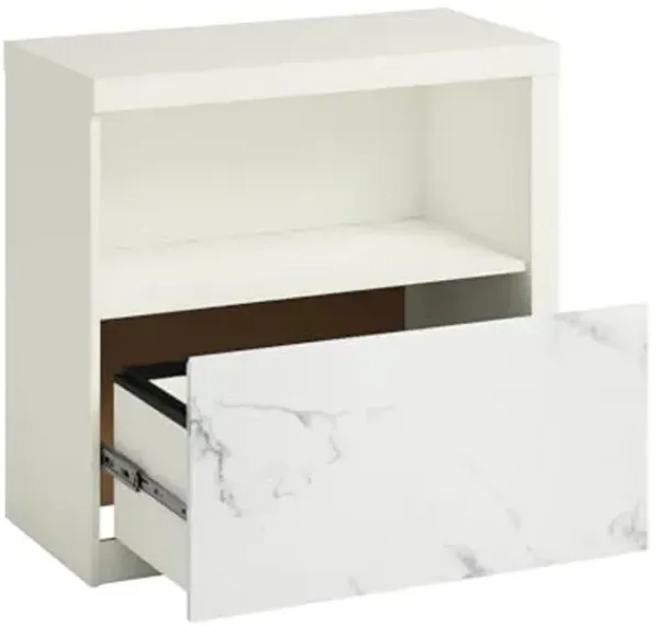 Sauder Hudson Court Lateral File Cabinet with Shelf, Pearl Oak Finish