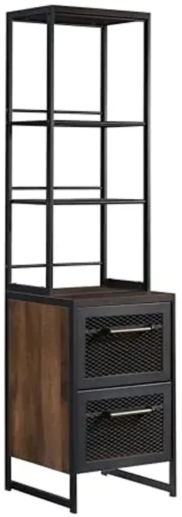 Sauder Briarbrook Tall Narrow Bookcase, Barrel Oak Finish