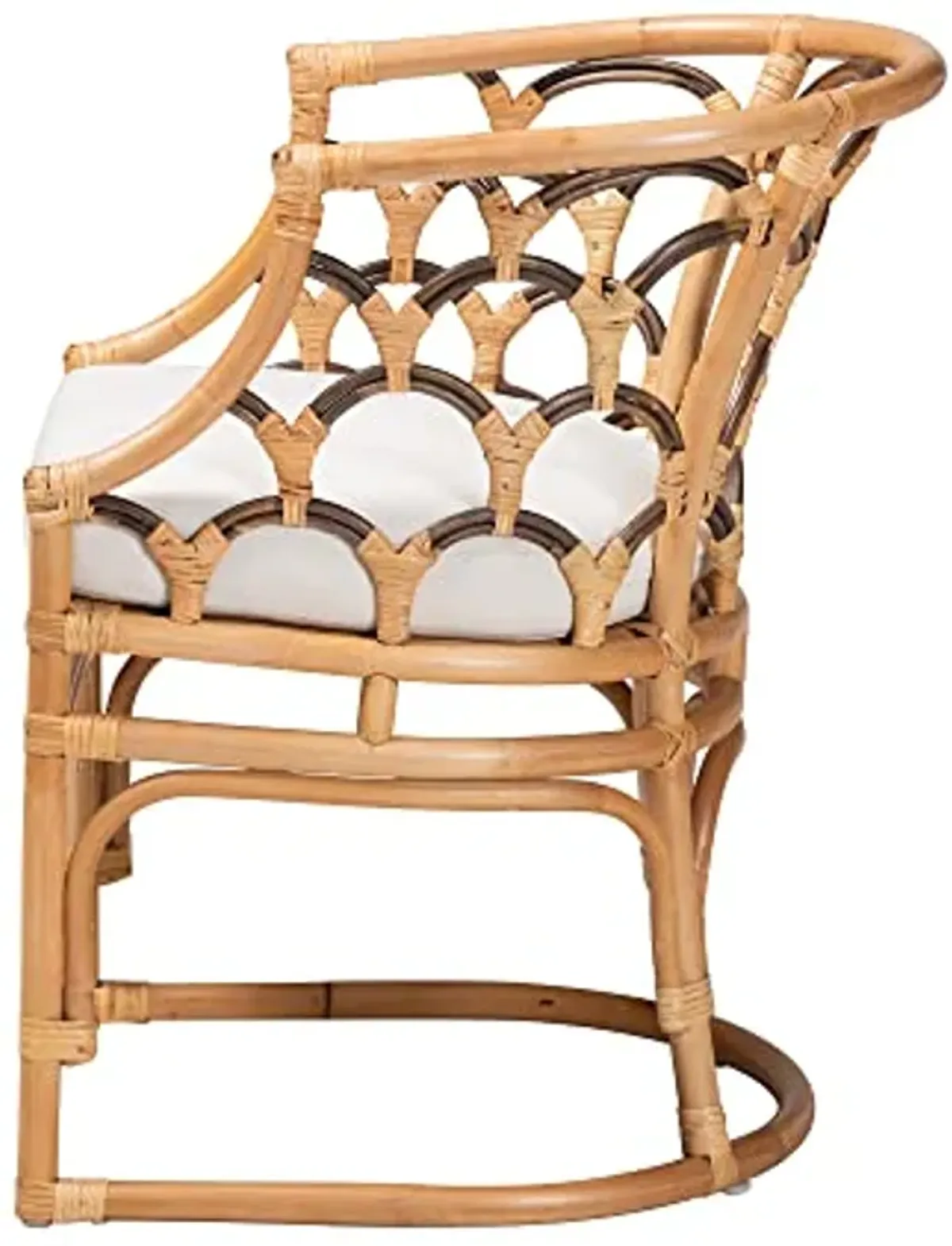 Baxton Studio Aster Natural Rattan Armchair, One Size