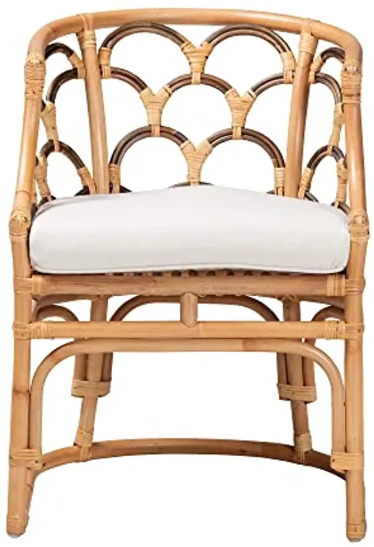 Baxton Studio Aster Natural Rattan Armchair, One Size