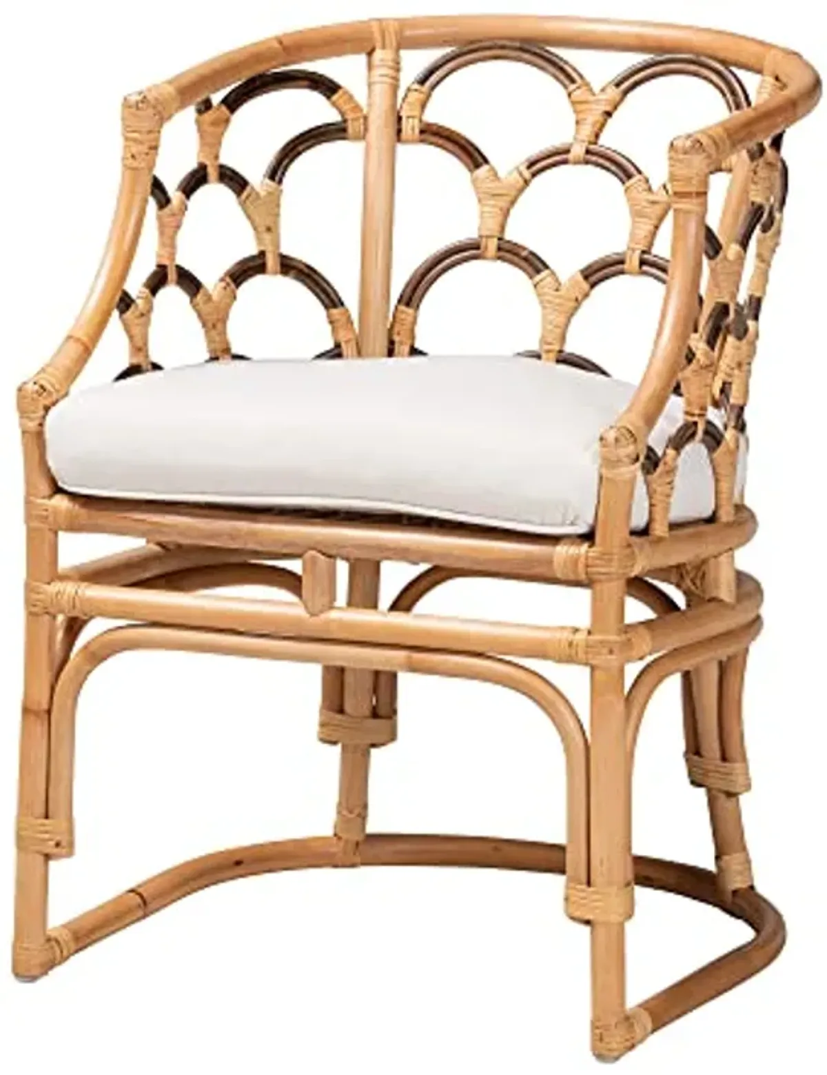 Baxton Studio Aster Natural Rattan Armchair, One Size