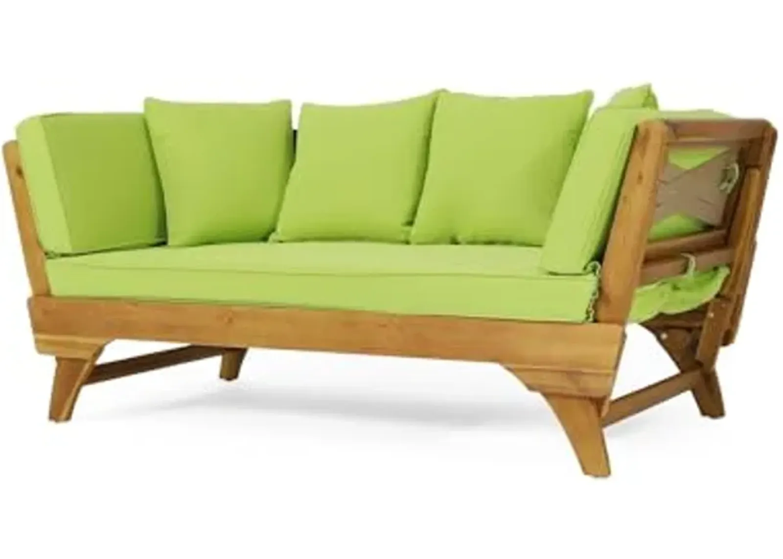 Christopher Knight Home 317017 Serene Daybed, Light Green + Teak + Khaki