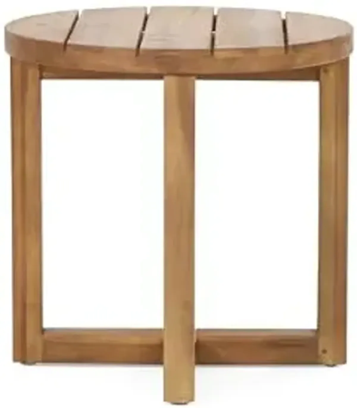 Hamel Outdoor Circular Side Table - Acacia Wood - Teak