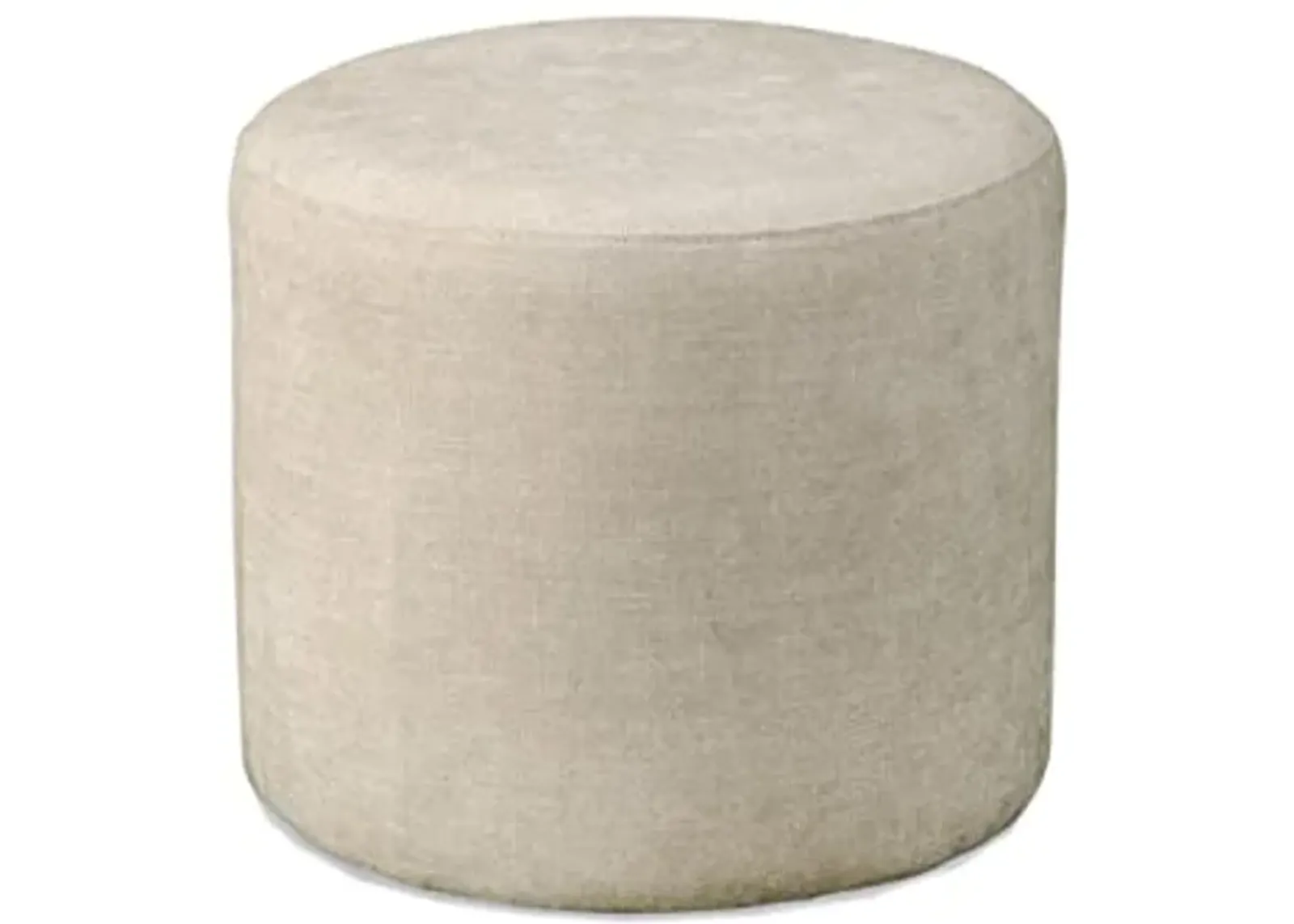 Bassett Mirror Anderson Wood Round Ottoman with Cream Finish 7000-LR-133EC