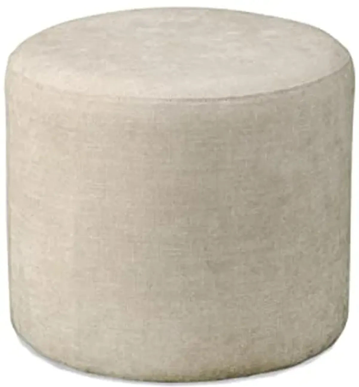 Bassett Mirror Anderson Wood Round Ottoman with Cream Finish 7000-LR-133EC