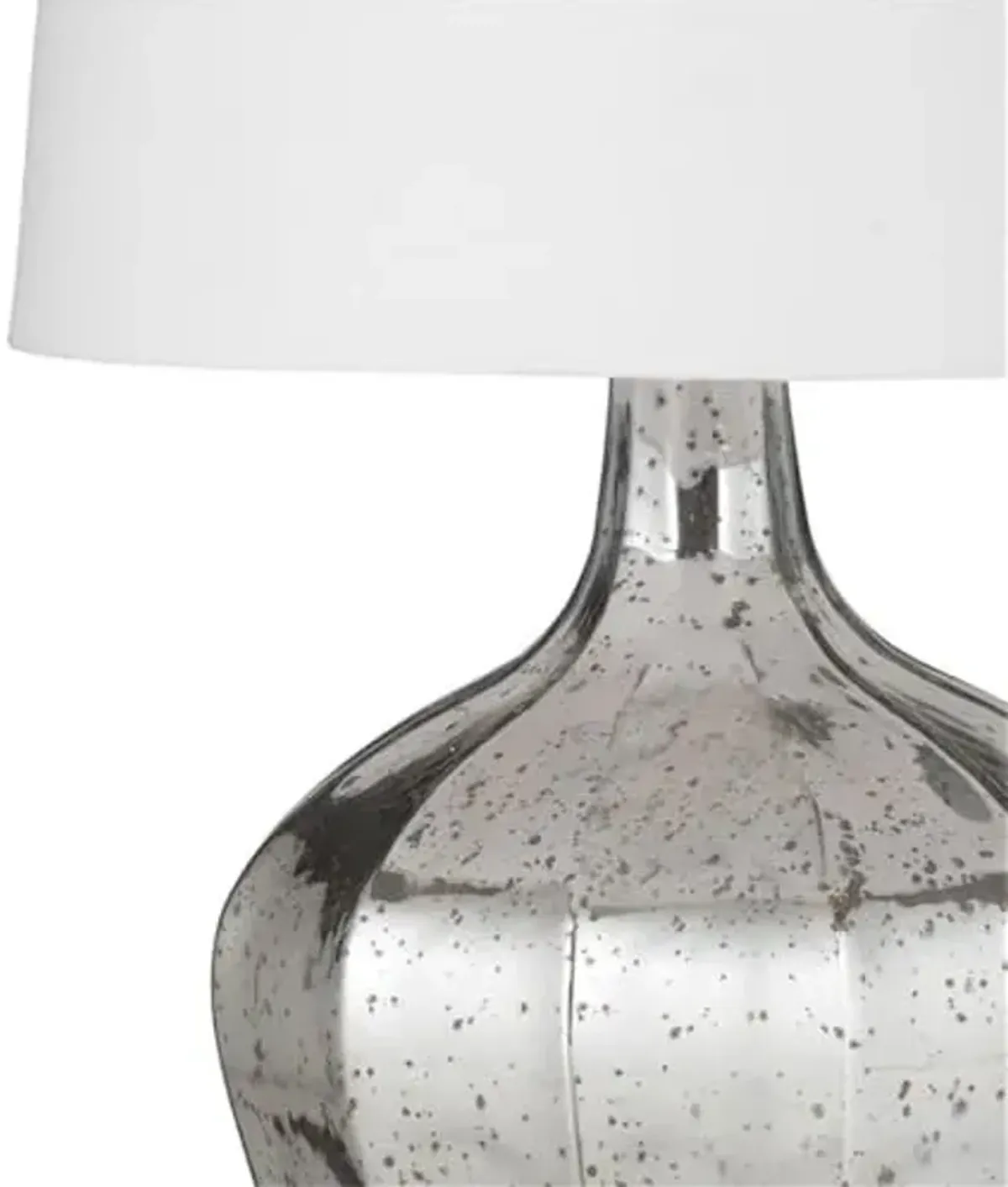 Bassett Mirror Company Diamond Silver Glass Table Lamp