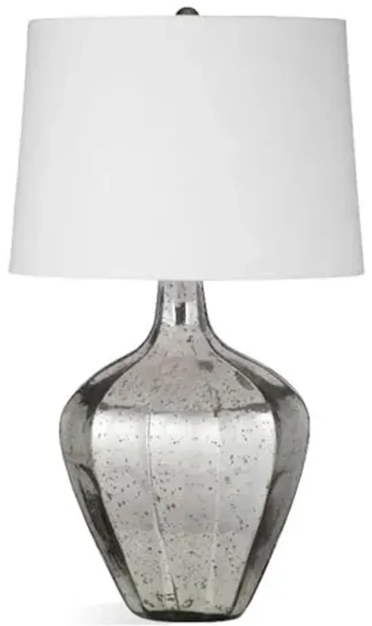 Bassett Mirror Company Diamond Silver Glass Table Lamp