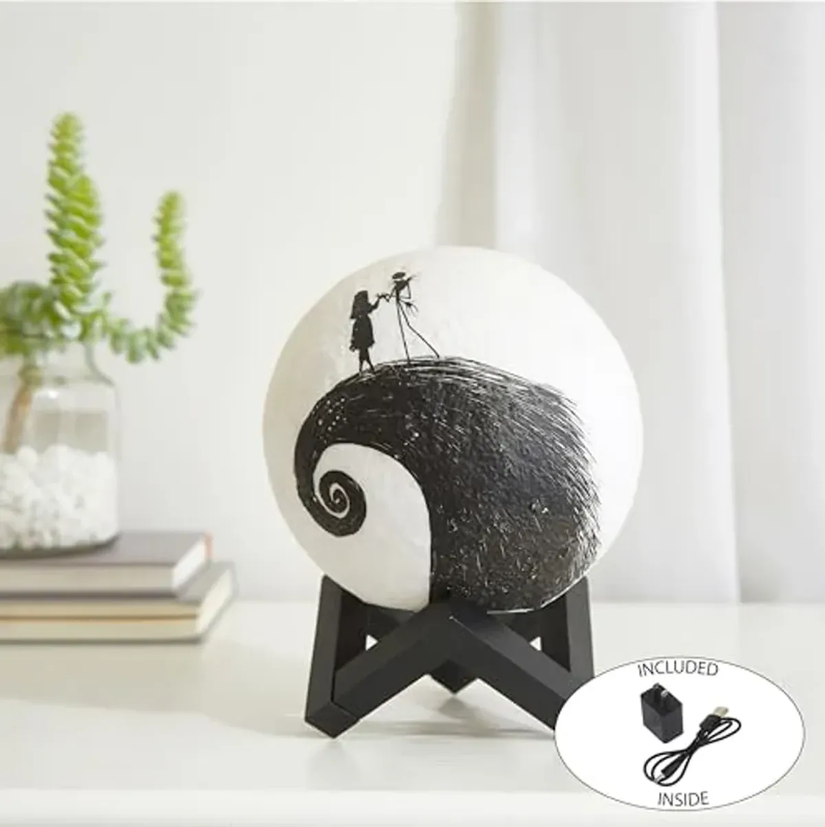 Idea Nuova Disney The Nightmare Before Christmas Spiral Hill LED Color Changing Mood Light