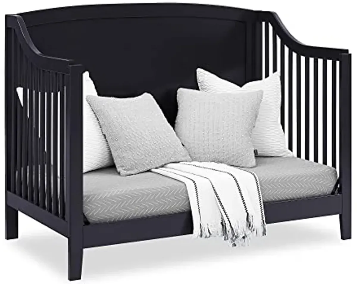 Delta Children Campbell 6-in-1 Convertible Crib - Greenguard Gold Certified, Midnight Grey