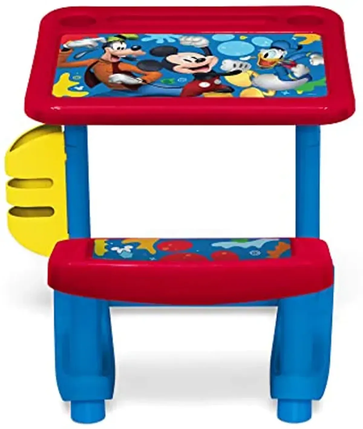 Disney Mickey Mouse Draw and Play Desk by Delta Children – Includes 10 Markers and Coloring Book, Blue