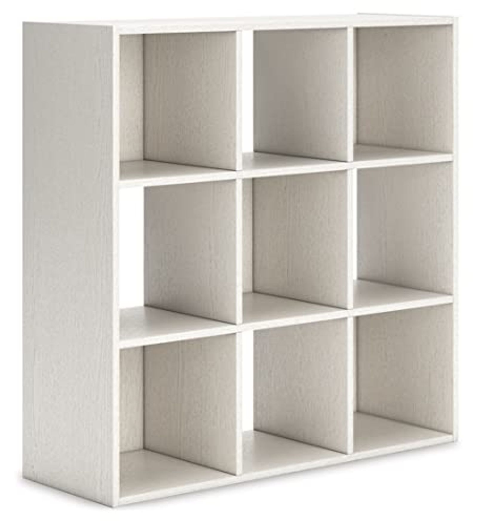 Signature Design by Ashley Aprilyn Farmhouse 9 Cube Storage Organizer or Bookcase, Whitewash