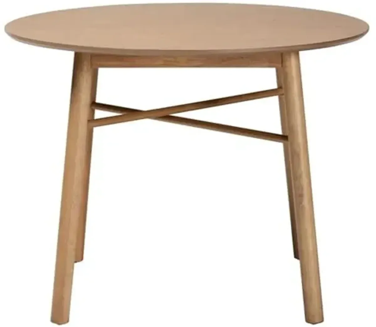 Baxton Studio Denmark French Oak Brown Finished Rubberwood Dining Table