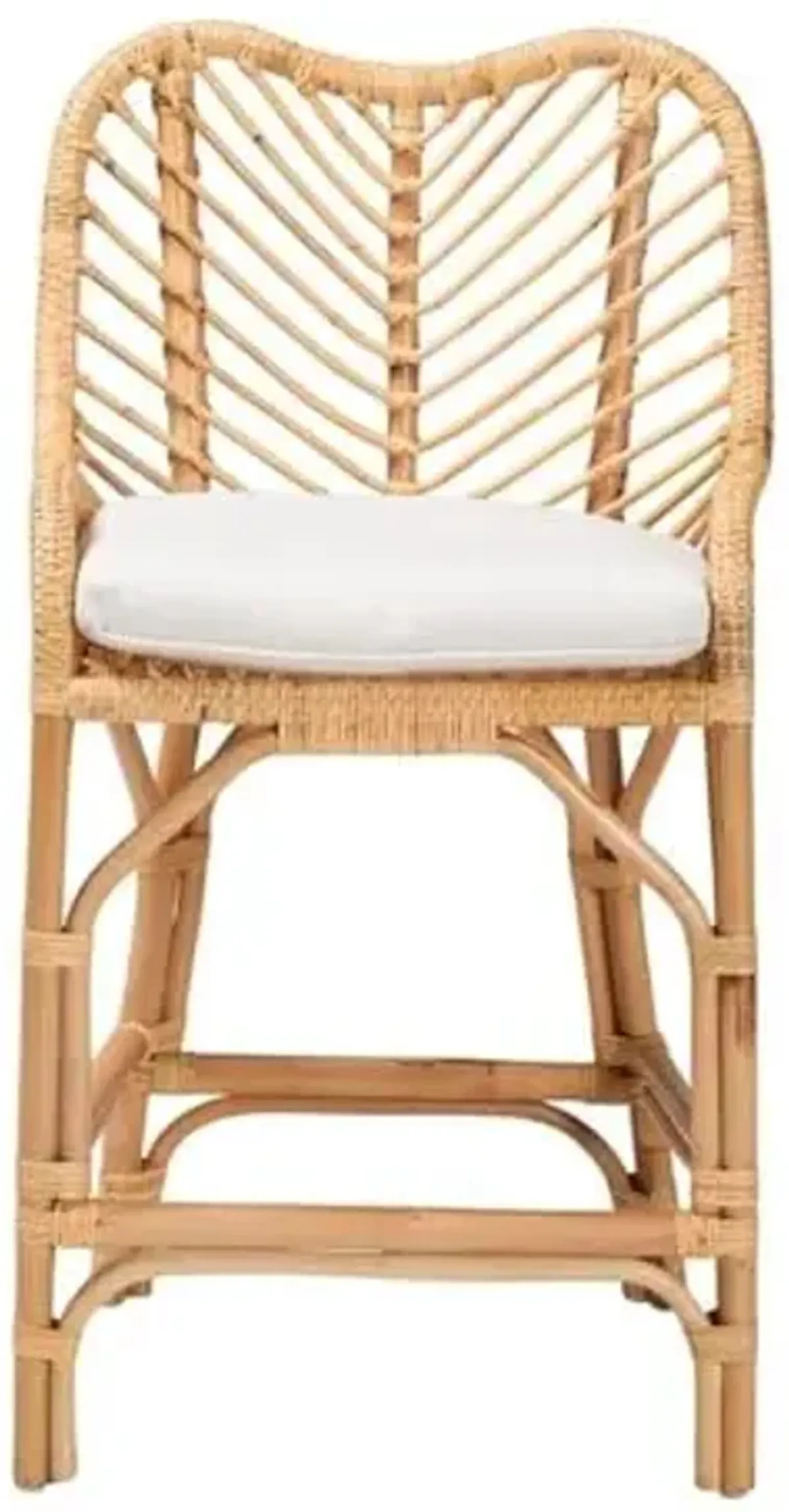 Baxton Studio Arween Modern Bohemian Natural Brown Rattan Counter Stool