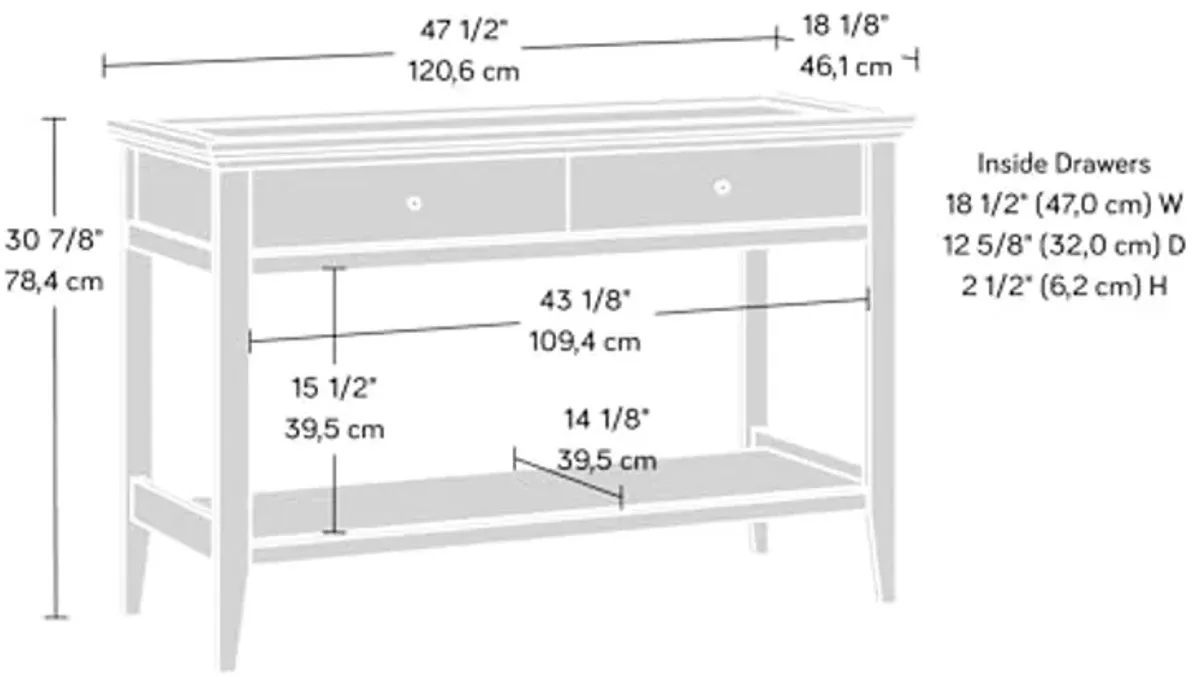 Sauder Larkin Ledge Console Table, Glacier Oak Finish