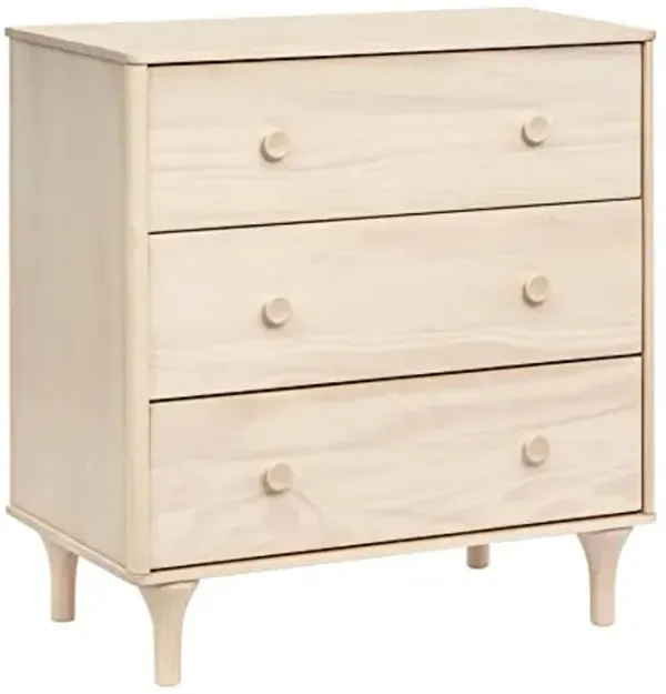 Babyletto Lolly Changing Table Dresser Combo w/Removable Tray - GREENGUARD Gold Certified 3 Drawer Baby Dresser with Changing Table Top - Easy to Assemble Diaper Station for Nursery, Washed Natural