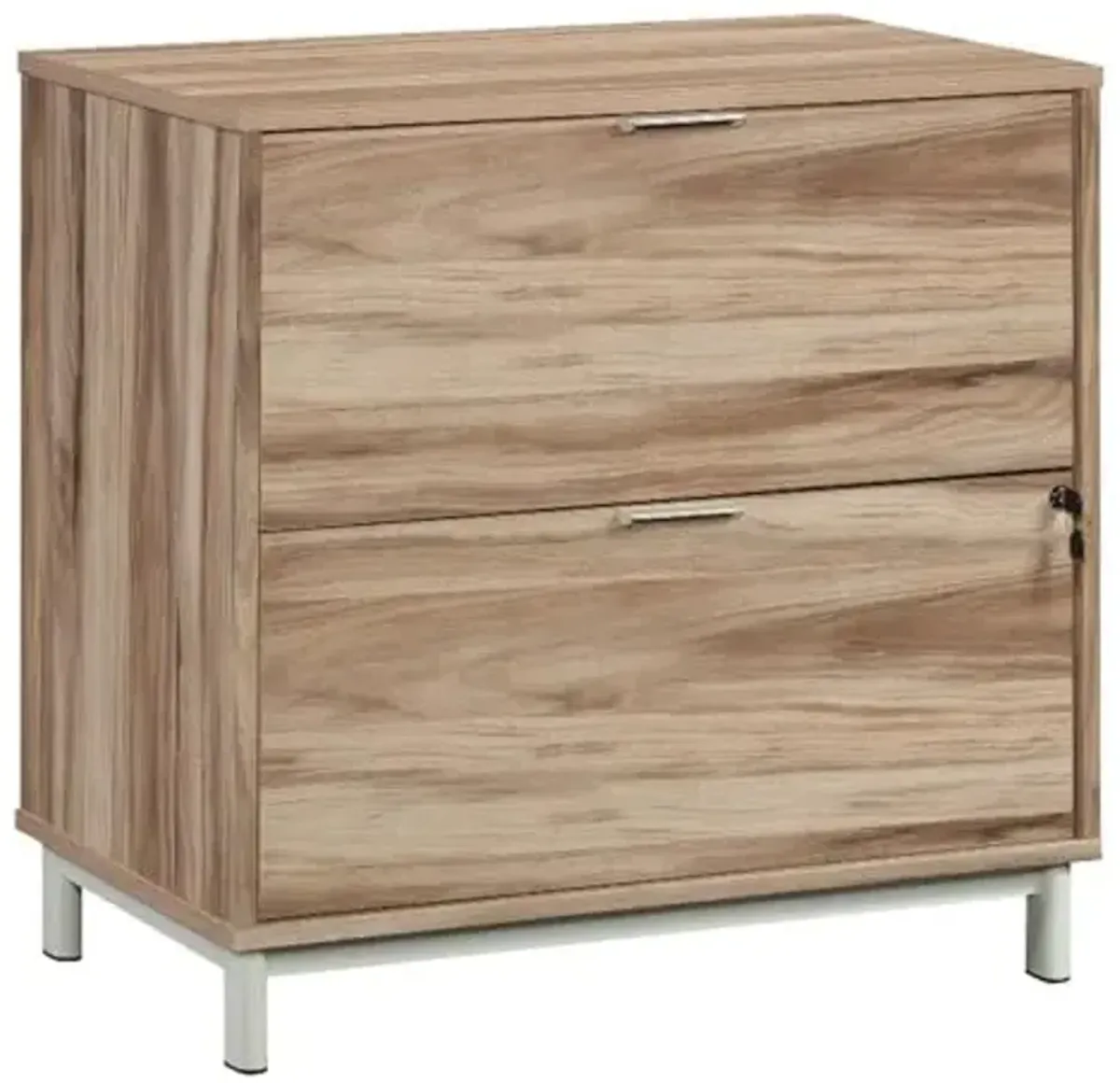 Sauder Bergen Circle Engineered Wood Lateral File in Kiln Acacia/Brown Finish