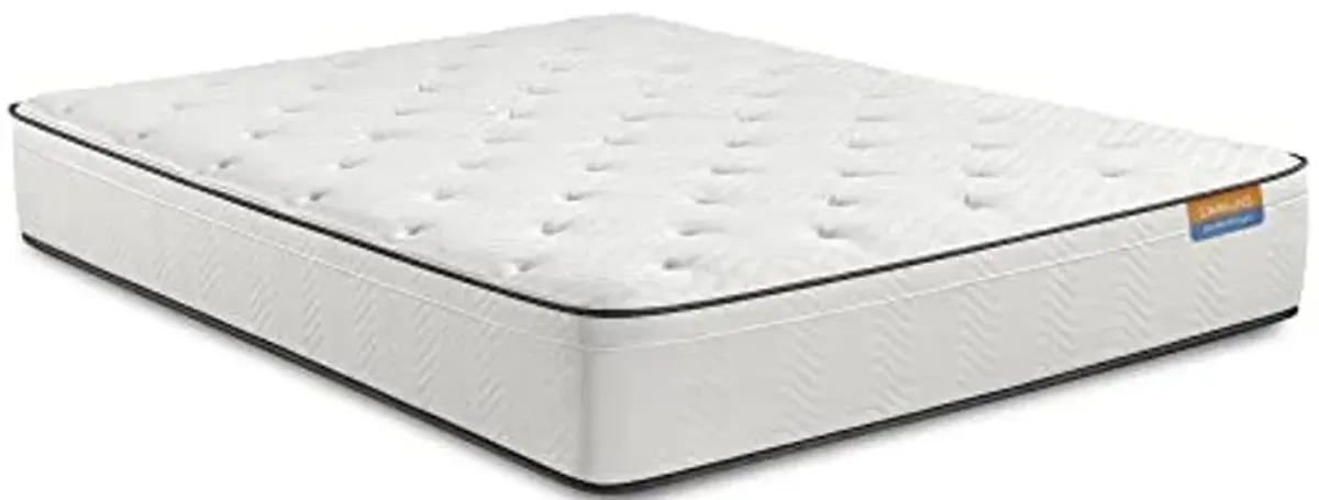 Simmons Dreamwell Collection, 11.5 Inch Alexandria Twin XL Size Traditional Mattress, Medium Feel, Euro Top, White, Gel Foam, Innerspring, Pressure Relief, Supportive, Cooling, CertiPUR-US Certified