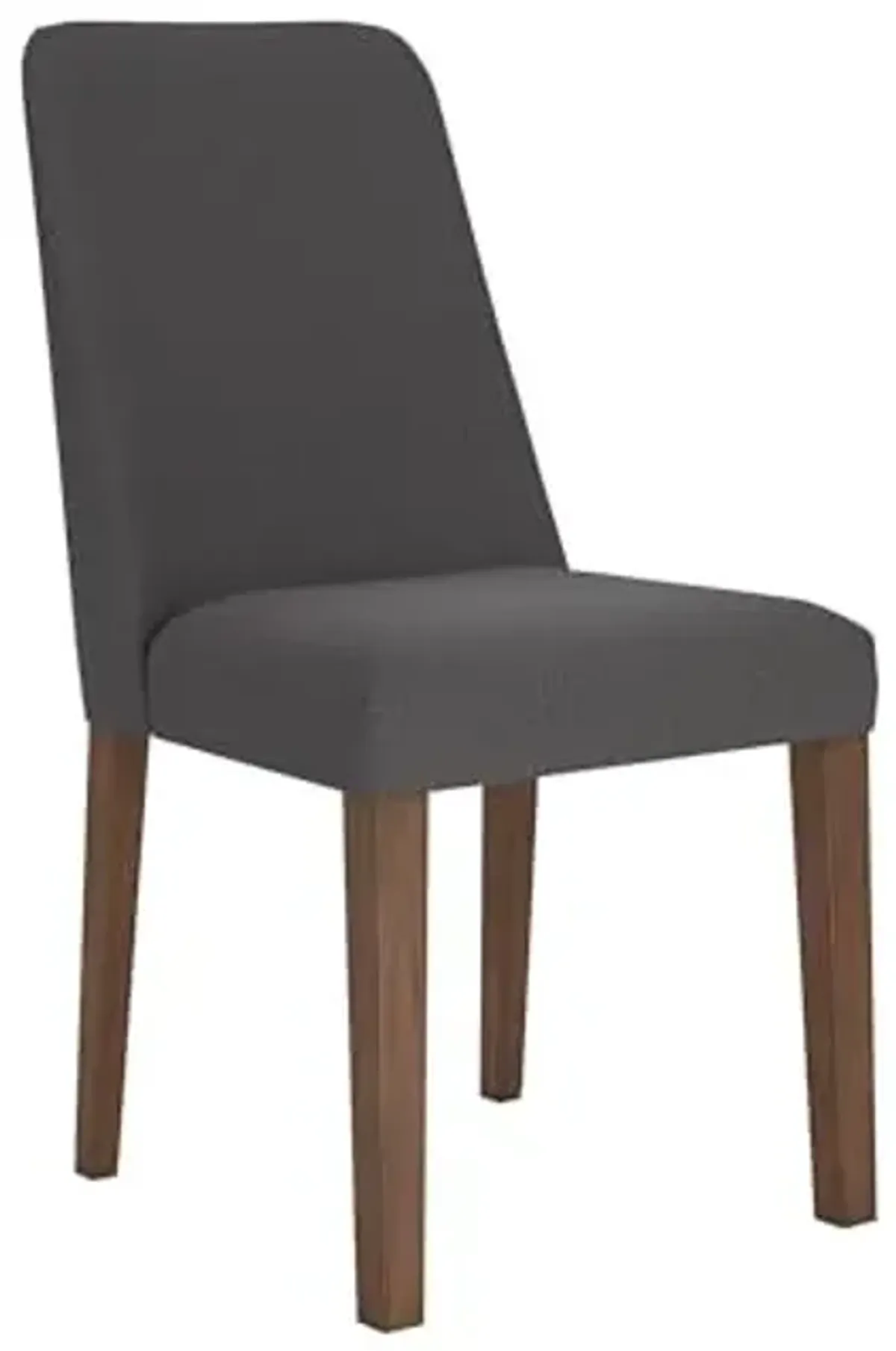 Signature Design by Ashley Lyncott Contemporary Dining Room Upholstered Side Chair with Foam Cushion, Set of 2, Dark Gray & Brown