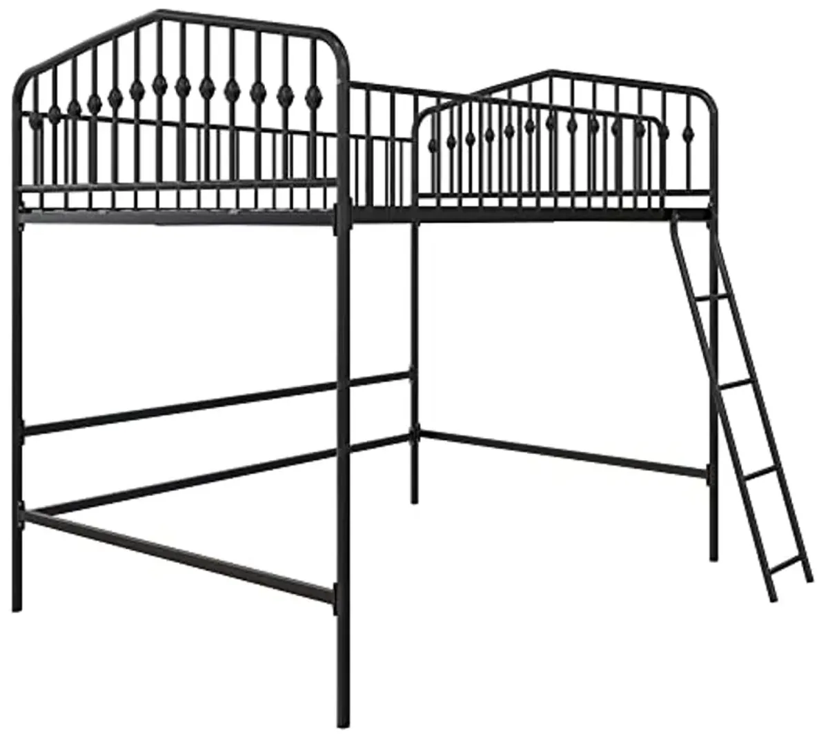 Novogratz Bushwick Metal Full Loft Bed, Black