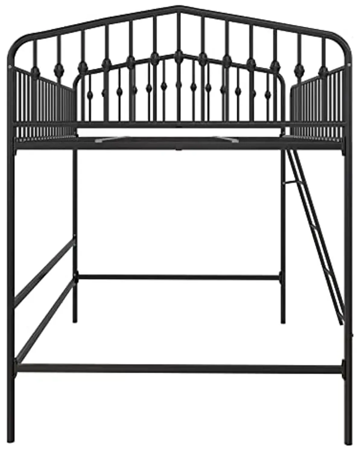 Novogratz Bushwick Metal Full Loft Bed, Black