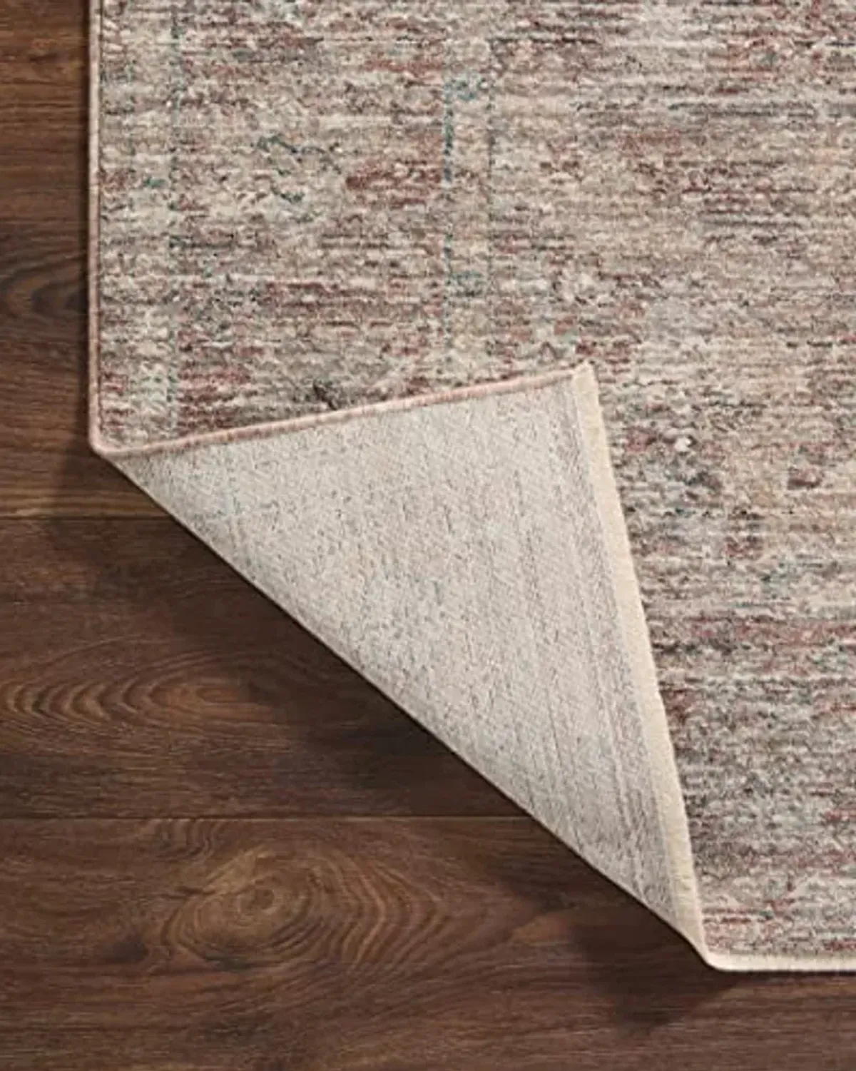 Loloi Magnolia Home by Joanna Gaines Millie Collection MIE-04 Brick/Fog 2'-3" x 3'-10", .25" Pile Height, Accent Rug