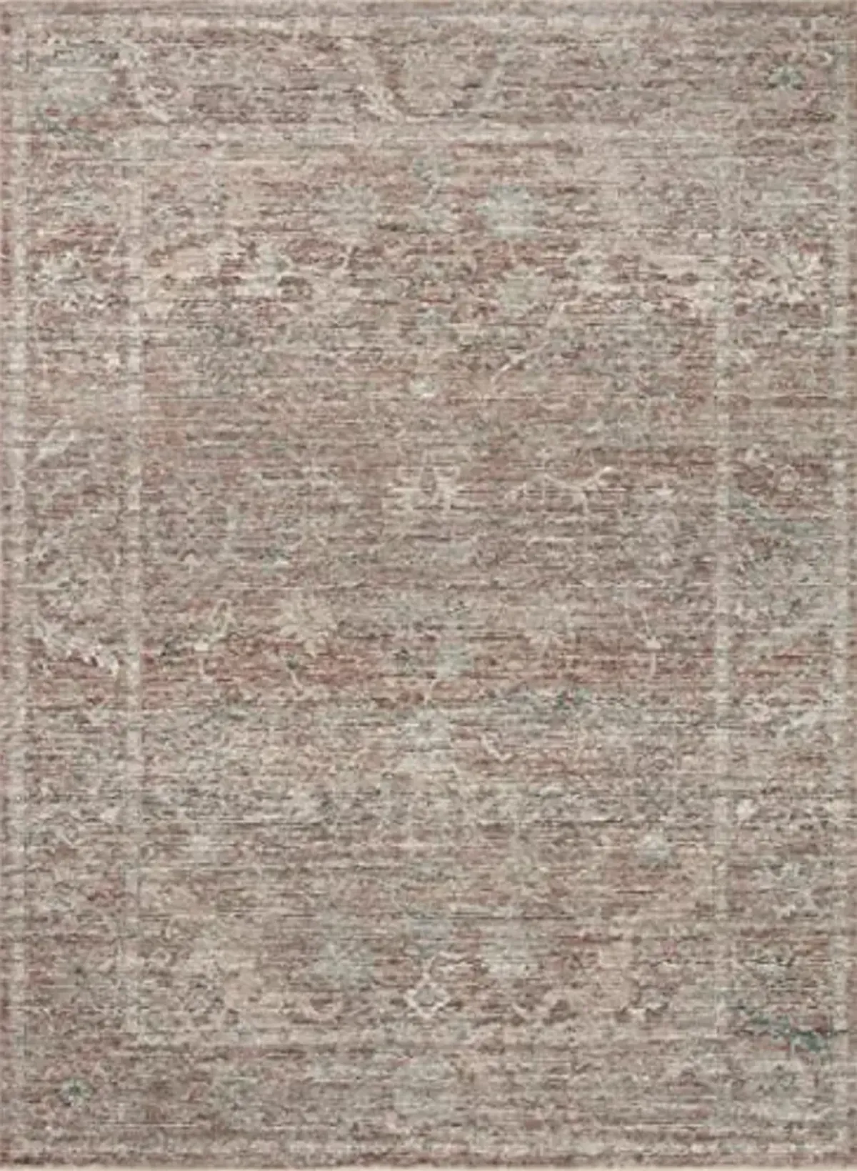 Loloi Magnolia Home by Joanna Gaines Millie Collection MIE-04 Brick/Fog 2'-3" x 3'-10", .25" Pile Height, Accent Rug