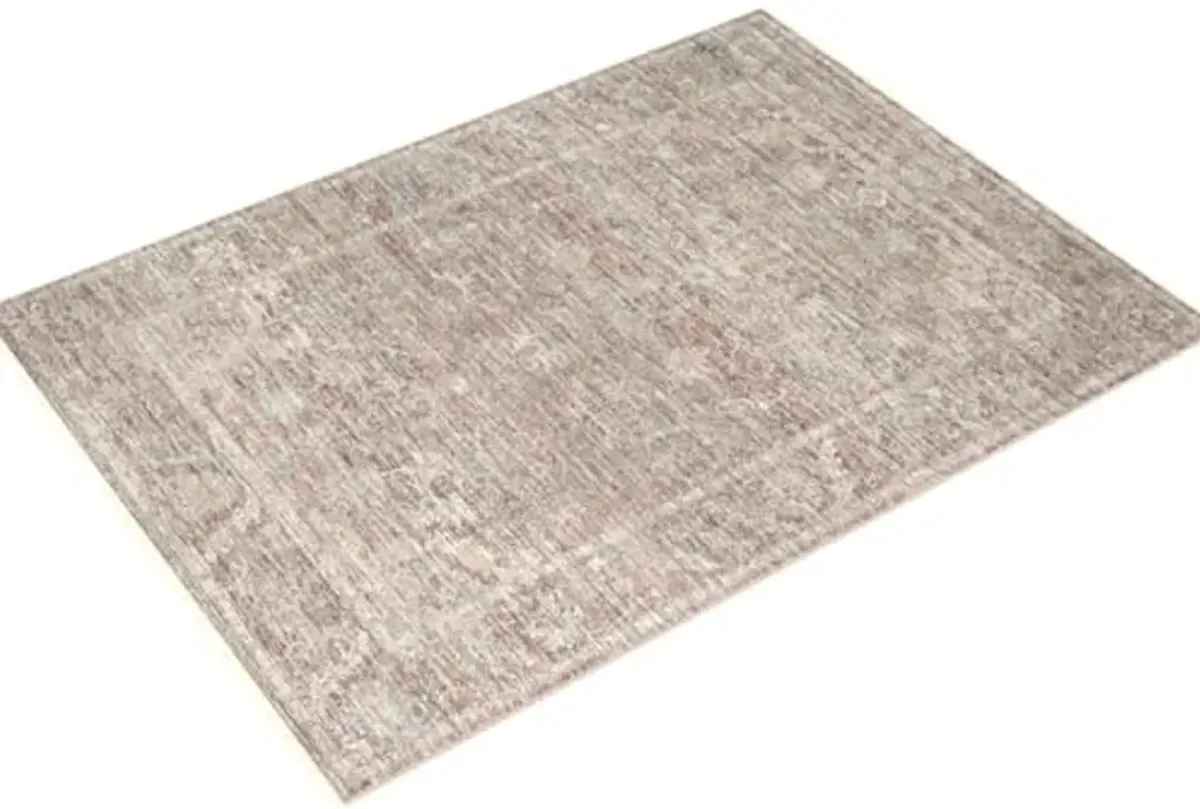 Loloi Magnolia Home by Joanna Gaines Millie Collection MIE-04 Brick/Fog 2'-3" x 3'-10", .25" Pile Height, Accent Rug