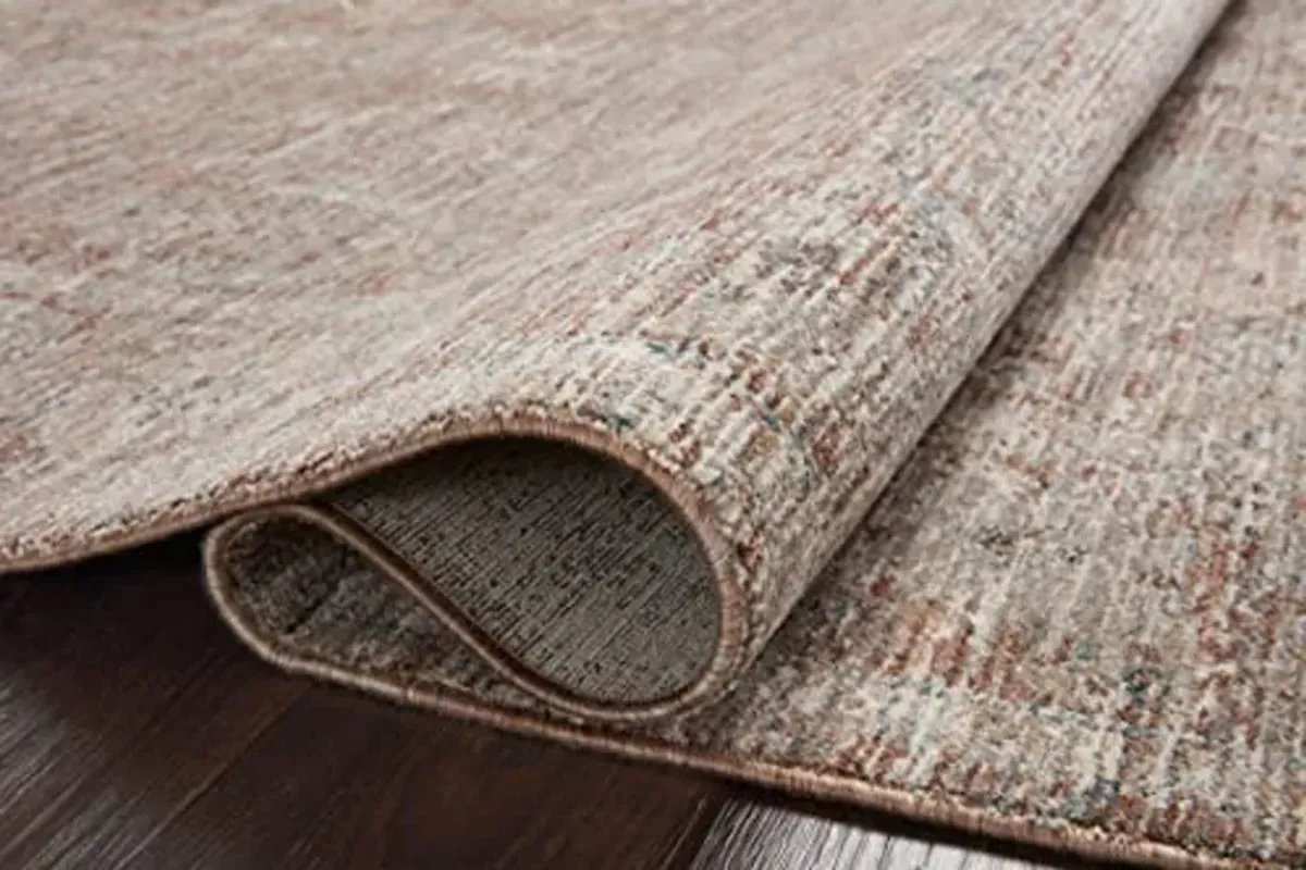 Loloi Magnolia Home by Joanna Gaines Millie Collection MIE-04 Brick/Fog 2'-3" x 3'-10", .25" Pile Height, Accent Rug