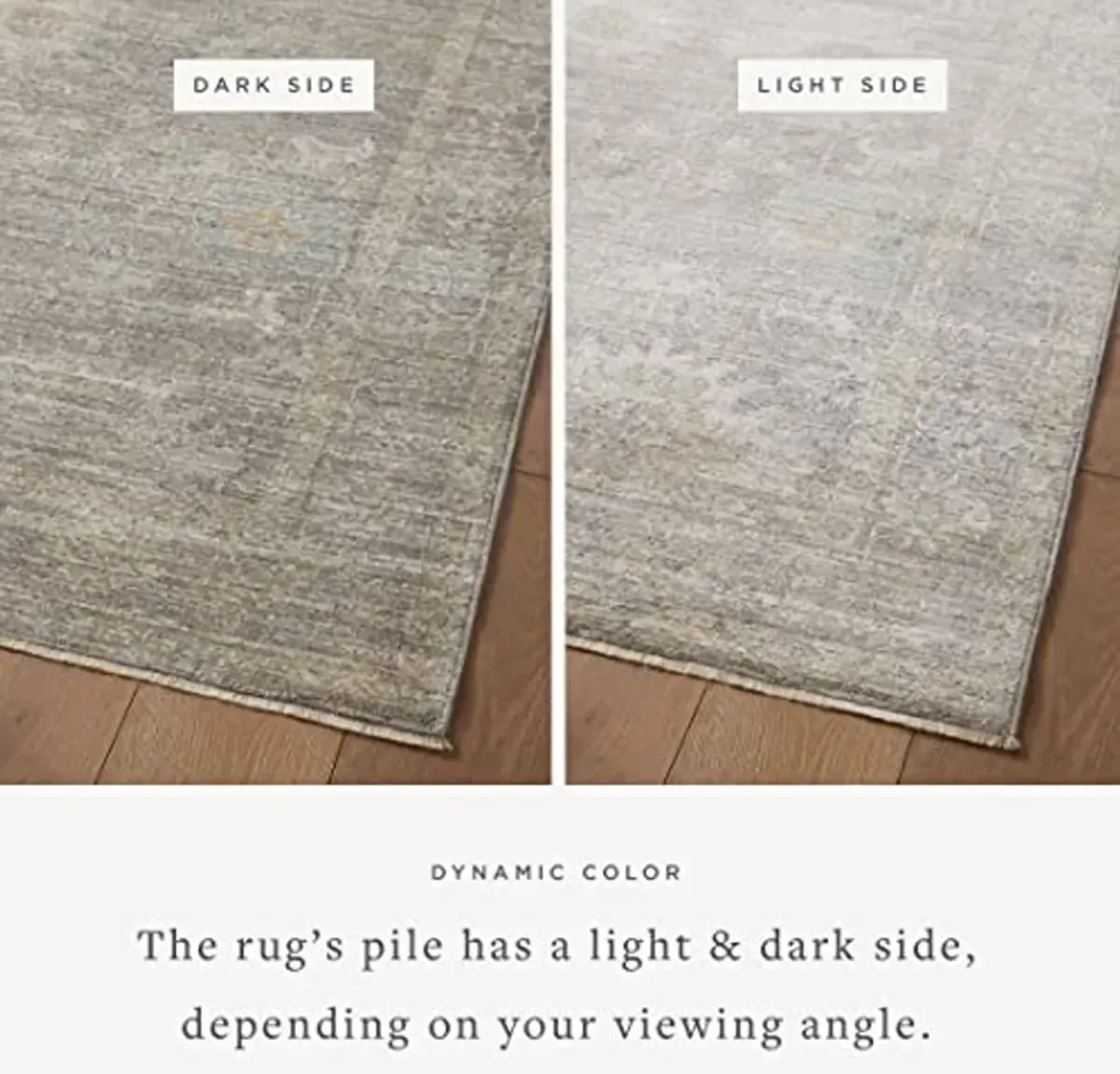 Loloi Magnolia Home by Joanna Gaines Millie Collection MIE-05 Stone/Natural 7'-10" x 10', .25" Pile Height, Area Rug