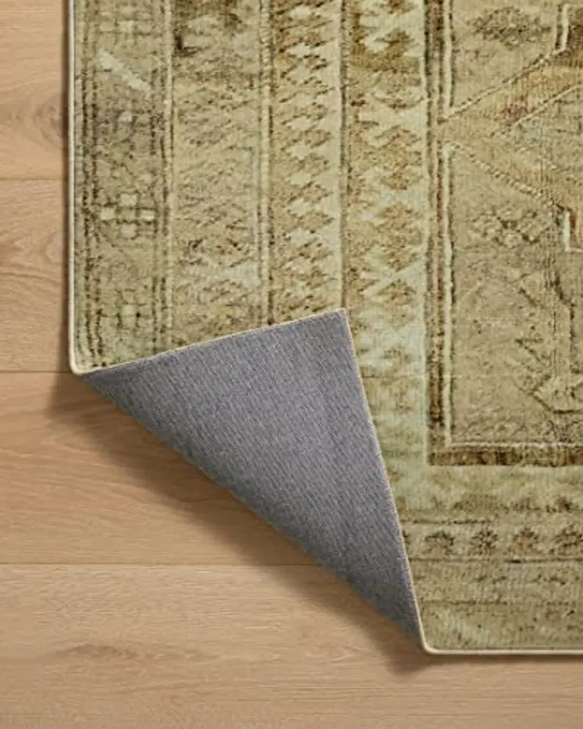 Loloi Magnolia Home by Joanna Gaines Sinclair Collection SIN-02 Khaki/Tobacco 2'-3" x 9'-6", .25" Pile Height, Machine Washable, Runner Rug