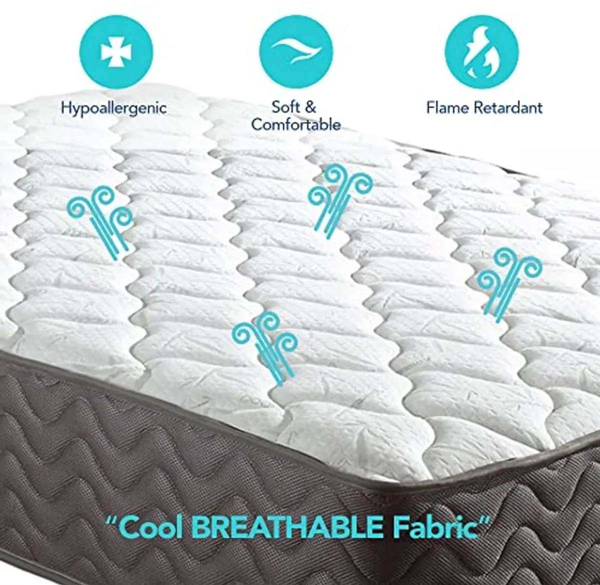 Swiss Ortho Sleep 12" Inch Memory Foam and Innerspring Hybrid Mattress for Cool Sleep & Pressure Relieving Bliss, Medium-Firm Plush Mattress/CertiPUR-US Certified/Bed-in-a-Box, Queen,White