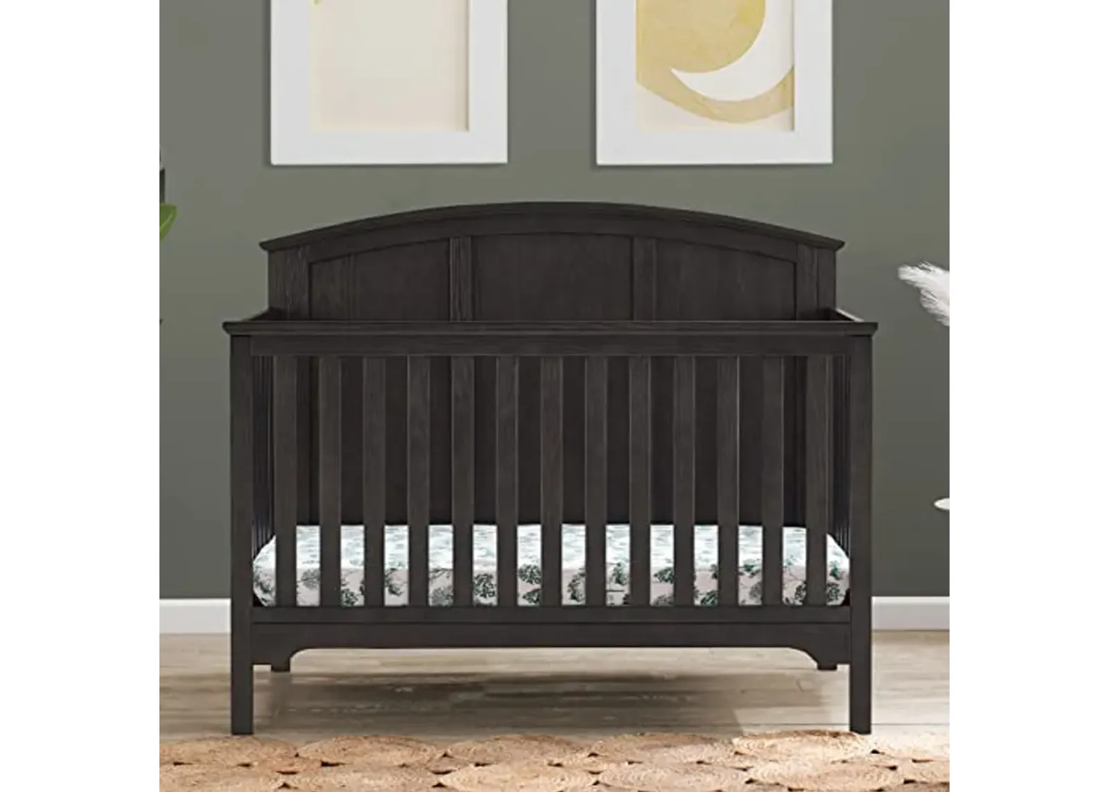 Sweet Beginnings Sage Curve Top 6-in-1 Convertible Crib