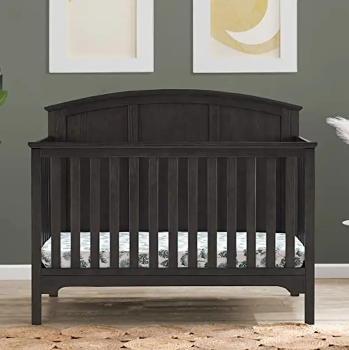 Sweet Beginnings Sage Curve Top 6-in-1 Convertible Crib