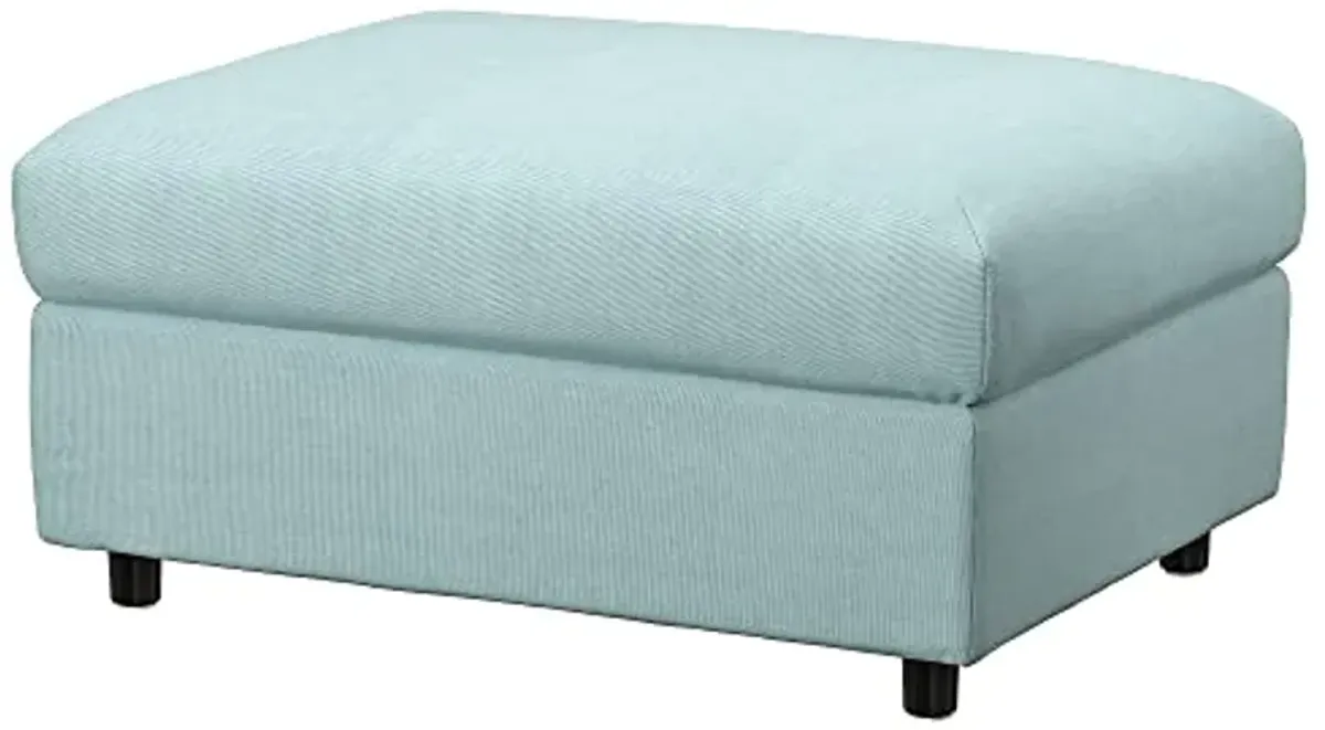 Ikea VIMLE cover for footstool with storage, Saxemara light blue